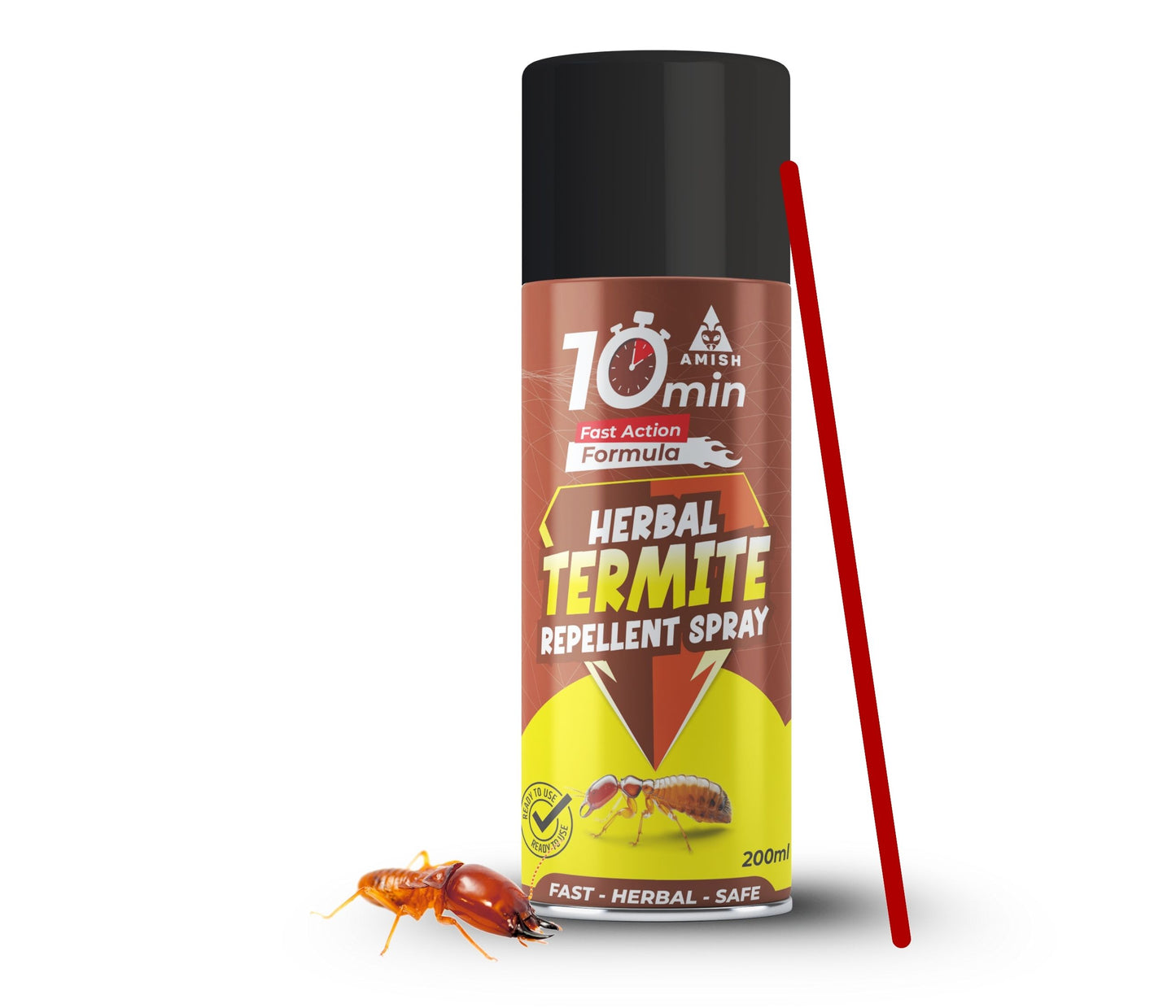 Amish Aerosol Termite Spray 200ml, Ready To Use Termite Control Wood Protection Spray, Eco-friendly Termite 10 Minutes Formula
