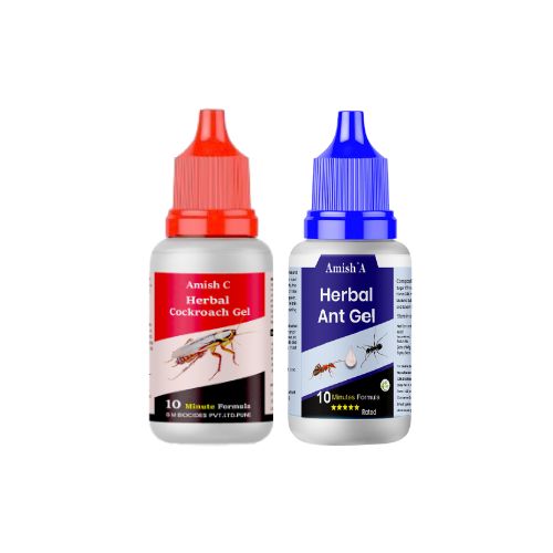 Amish Combo Pack Of Eco- Friendly Ant Gel 20g With Amish-C Cockroach Gel 30g For Home Kitchen Ants & Cockroach | Instant Results For Insect Control