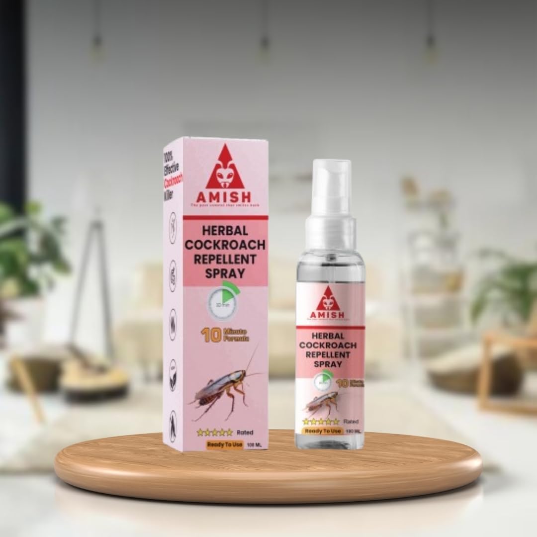 Amish Herbal Cockroach Spray 100ml, 10Minutes Result Guaranty