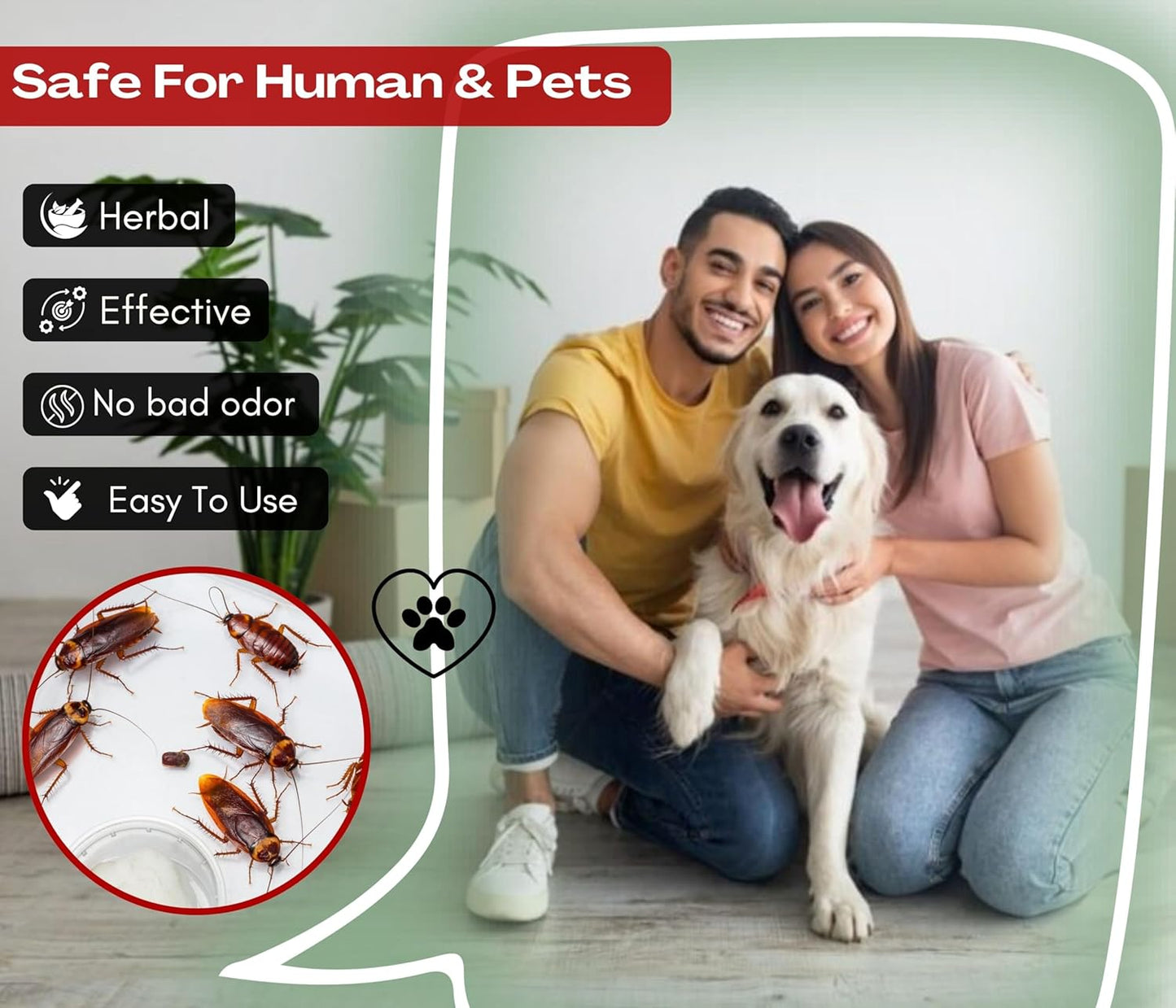 Amish C Herbal Cockroach Gel 30gm Pack of 2 |10 Minutes Result Guaranty|Removes Entire Cockroach Infestation|Powerful Cockroach Repellent For Home|100% Organic Chemical Free