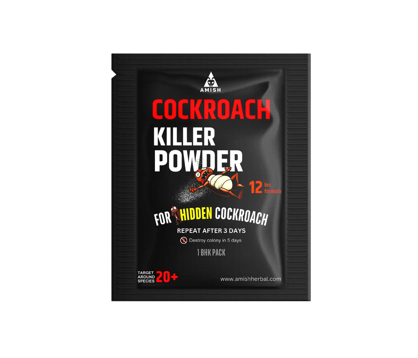 Amish Herbal Cockroach Killer Powder 100% Natural | Effective in 3 Days | with free ant gel