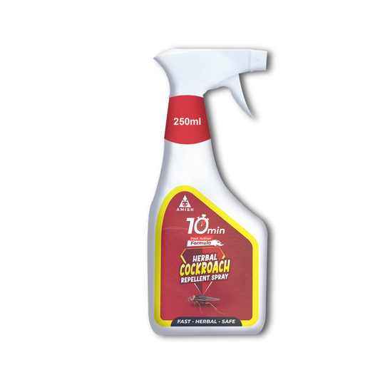 Amish Herbal Cockroach Spray 250 ml Pack Of 1 |10 Minutes Formula |Removes Entire Cockroach colony|Powerful 100% Organic No Chemical Cockroach Repellent Spray