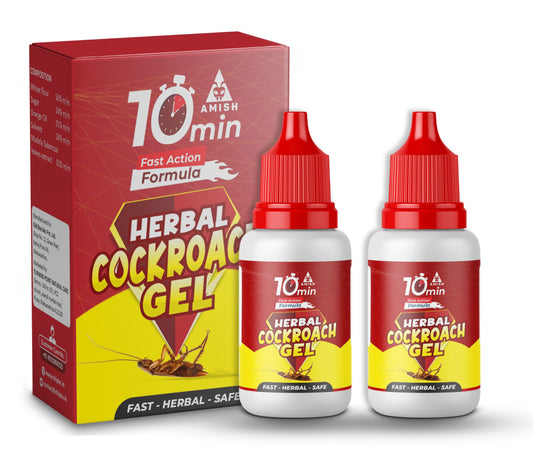 Amish C Herbal Cockroach Gel 30gm Pack of 2 |10 Minutes Result Guaranty|Removes Entire Cockroach Infestation|Powerful Cockroach Repellent For Home|100% Organic Chemical Free