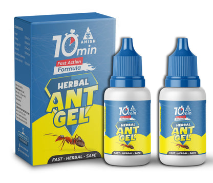 Amish A Herbal Ant Gel Pack of 2 | 10 Minutes Formula, 100% Organic Ant Gel Bait for Home & Kitchen Office & Garden