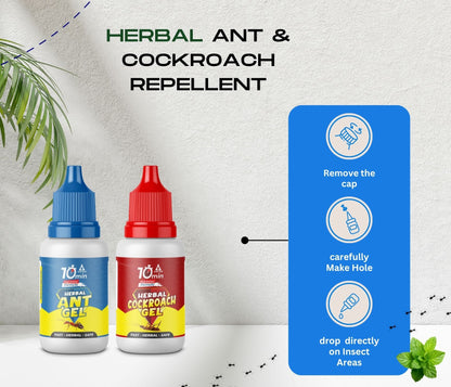Amish Combo Pack Of Eco- Friendly Ant Gel 20g With Amish-C Cockroach Gel 30g For Home Kitchen Ants & Cockroach | Instant Results For Insect Control