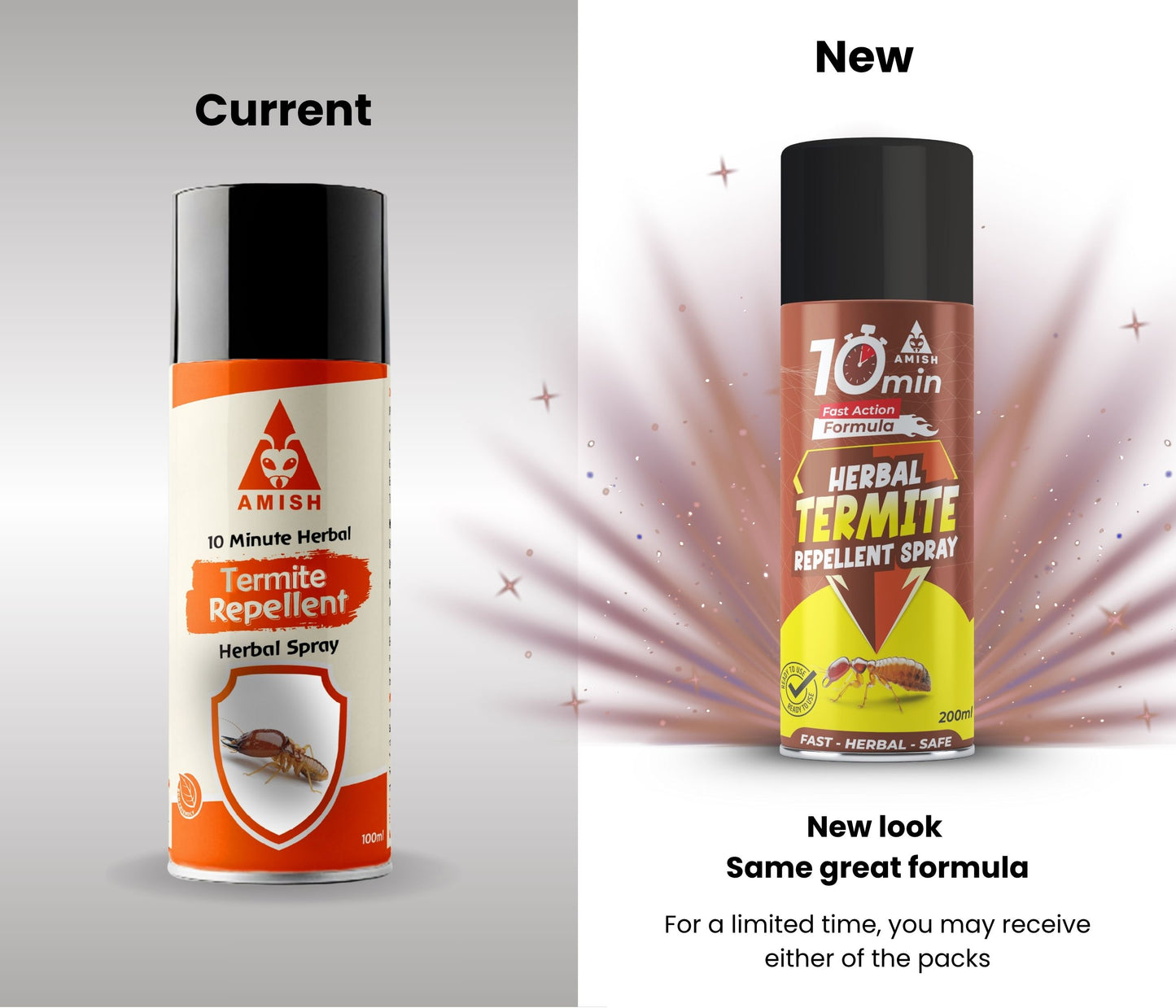 Amish Aerosol Termite Spray 200ml, Ready To Use Termite Control Wood Protection Spray,  Eco-friendly Termite 10 Minutes Formula
