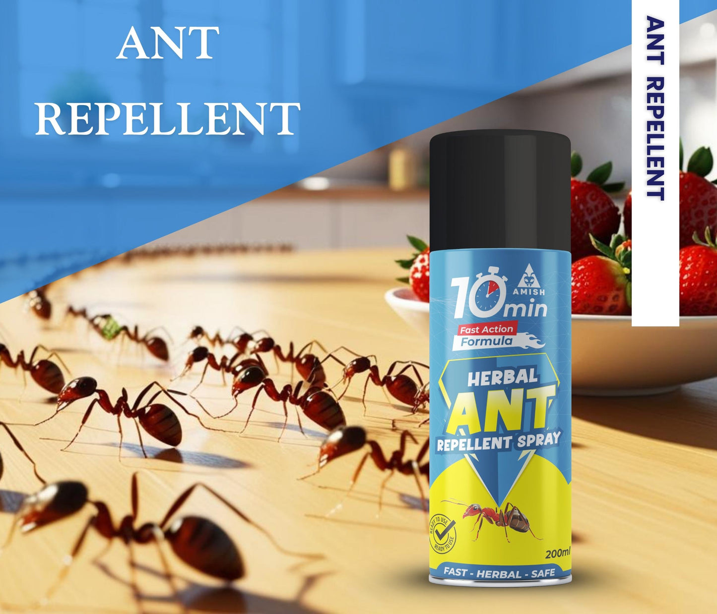 Amish Ant Spray Aerosol Spray 200ML Ready To Use Spray, Plant Based Extract