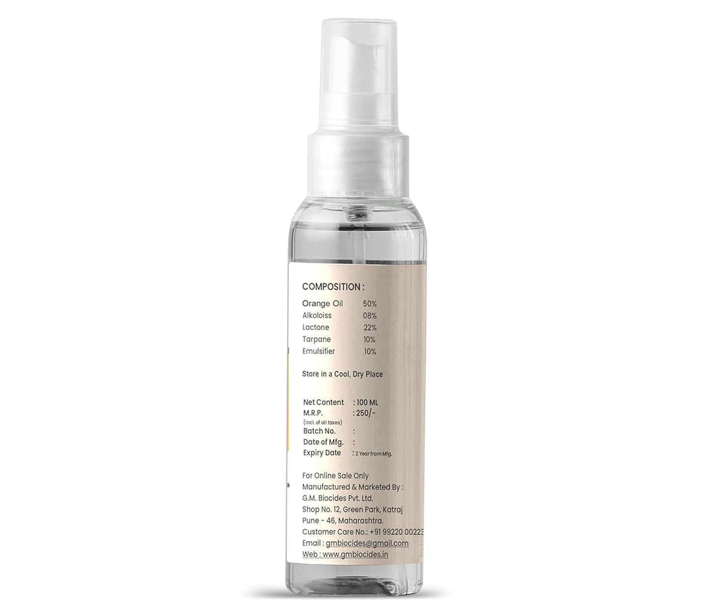 Herbal Termite Spray 100ml Powerful 100% Organic No Chemical Termite Repellent Spray for Home Furniture Long Lasting Wood Protection