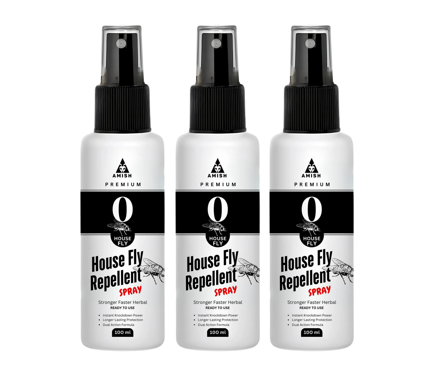 New Amish Premium Herbal Housefly Repellent Spray, Safe, Natural & Effective
