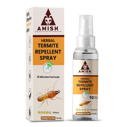 Herbal Termite Spray 100ml Powerful 100% Organic No Chemical Termite Repellent Spray for Home Furniture Long Lasting Wood Protection