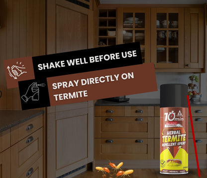 Amish Aerosol Termite Spray 200ml, Ready To Use Termite Control Wood Protection Spray,  Eco-friendly Termite 10 Minutes Formula