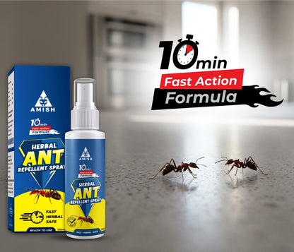 Herbal Ant Spray 100ml Pack Of 1 |10 Minutes Formula |Removes Entire Ant colony|Powerful 100% Organic No Chemical Ant Repellent Spray for Home Kitchen Office Garden Long Lasting Protection Instant Action