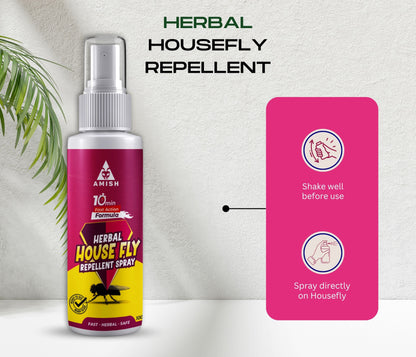 New Amish Premium Herbal Housefly Repellent Spray, Safe, Natural & Effective