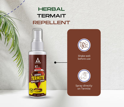 Herbal Termite Spray 100ml Powerful 100% Organic No Chemical Termite Repellent Spray for Home Furniture Long Lasting Wood Protection